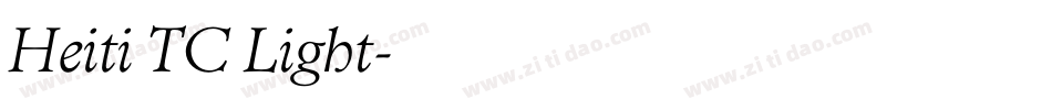 Heiti TC Light字体转换